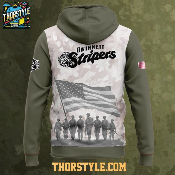 Gwinnett Stripers 2025 Armed Forces Day Celebration Hoodie T-Shirt