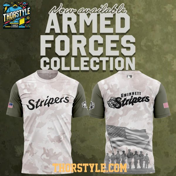 Gwinnett Stripers 2025 Armed Forces Day Celebration Hoodie T-Shirt