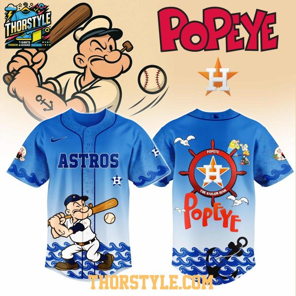 Houston Astros Popeye The Sailor Man 2025 Celebration Baseball Jersey