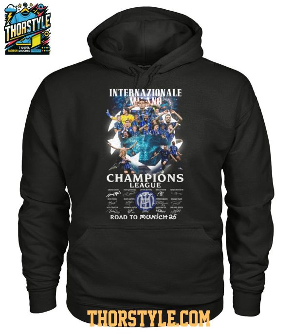 Inter Milan Champions League 2024-2025 Road To Munich Internazionale T-Shirt