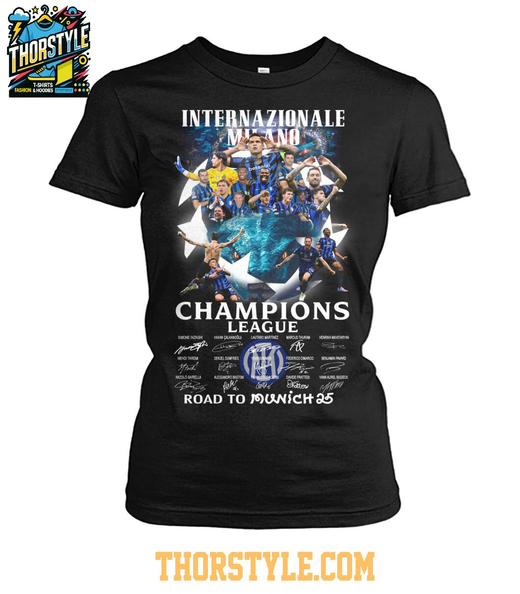 Inter Milan Champions League 2024-2025 Road To Munich Internazionale T-Shirt Inter Milan Champions League 2024-2025 Road To Munich Internazionale T-Shirt