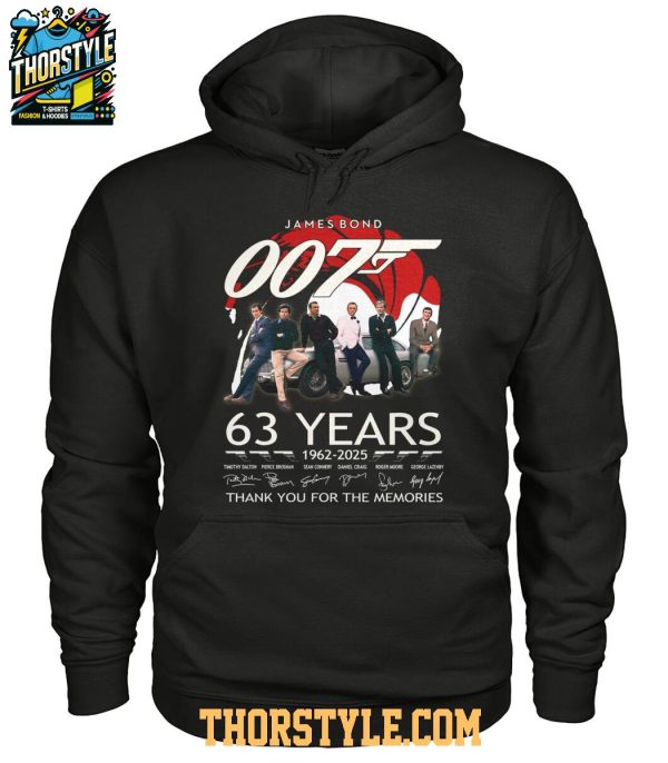 James Bond 007 Thank You For The Memories 63 Years 1962-2025 T-Shirt