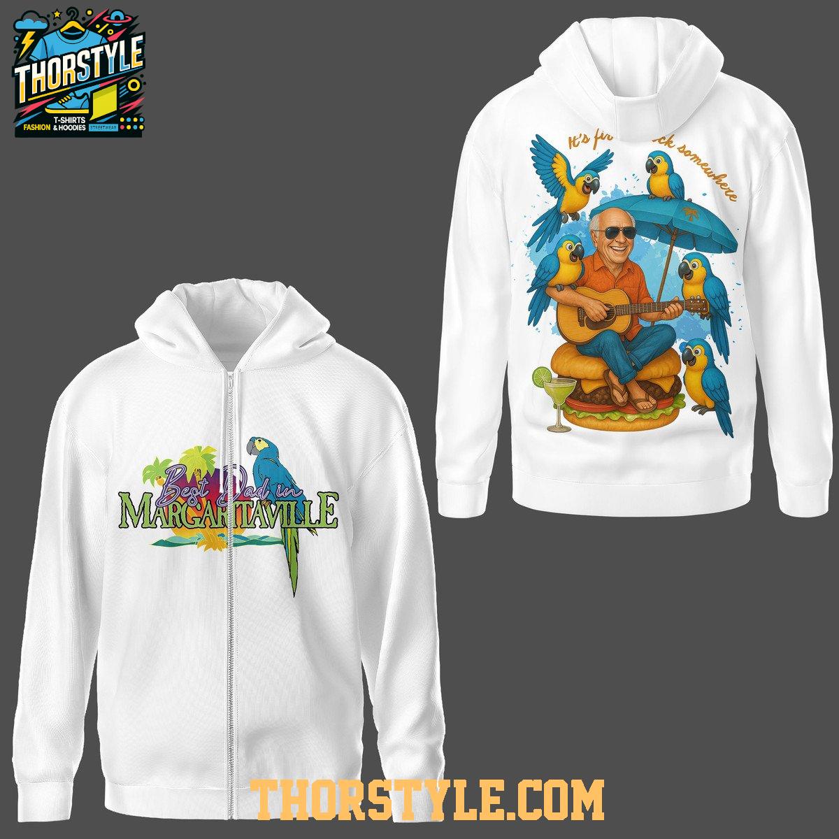 Jimmy Buffett It's Five O'Clock Somewhere Best Dad In Margaritaville Hoodie T-Shirt Jimmy Buffett It's Five O'Clock Somewhere Best Dad In Margaritaville Hoodie T-Shirt