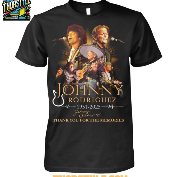Johnny Rodriguez 1951-2025 Thank You For The Memories T-Shirt