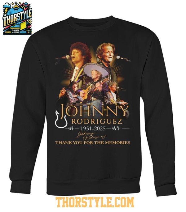 Johnny Rodriguez 1951-2025 Thank You For The Memories T-Shirt