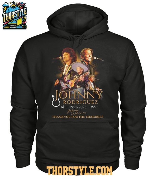 Johnny Rodriguez 1951-2025 Thank You For The Memories T-Shirt