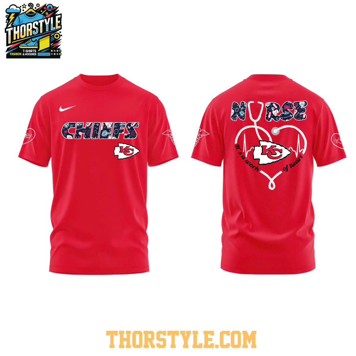 Kansas City Chiefs Night Nurses Appreciation Work Of Heart 2025 Hoodie T-Shirt Kansas City Chiefs Night Nurses Appreciation Work Of Heart 2025 Hoodie T-Shirt