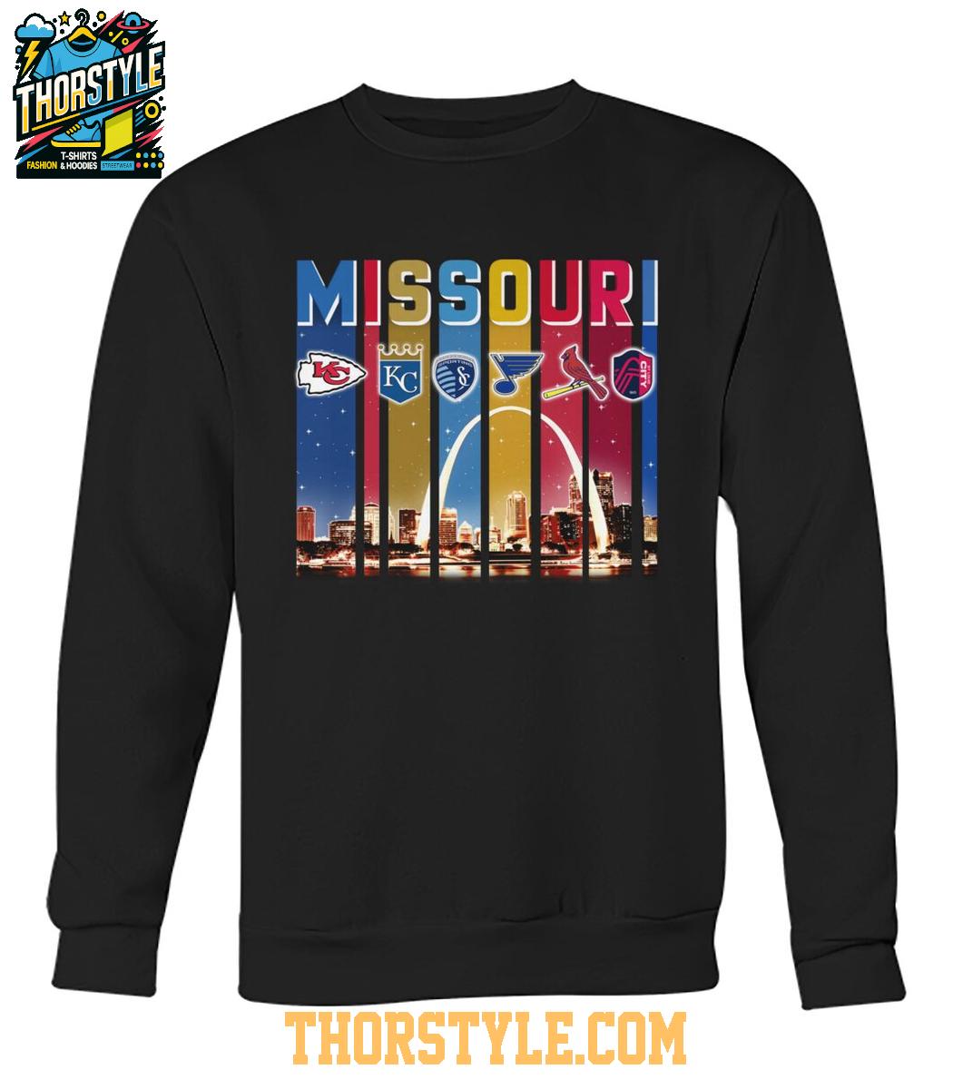 Kansas City Chiefs Royals St. Louis Cardinals Blues Sport City Missouri T-Shirt Kansas City Chiefs Royals St. Louis Cardinals Blues Sport City Missouri T-Shirt