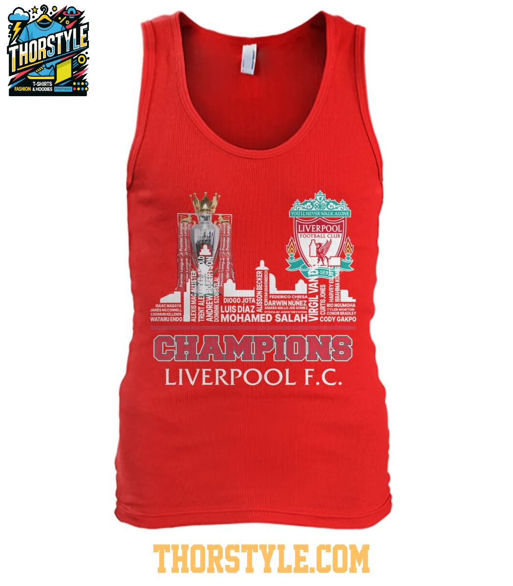 Liverpool FC The Champions Of Premier League 2025 Tshirt Liverpool FC The Champions Of Premier League 2025 Tshirt
