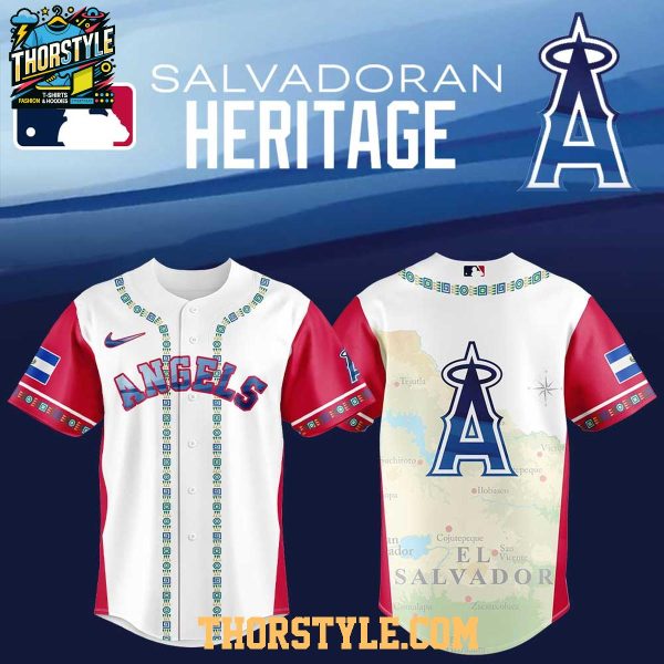 Los Angeles Angels Traditional Salvadoran El Salvador Heritage 2025 Baseball Jersey