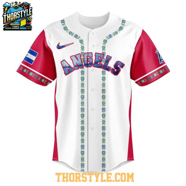 Los Angeles Angels Traditional Salvadoran El Salvador Heritage 2025 Baseball Jersey