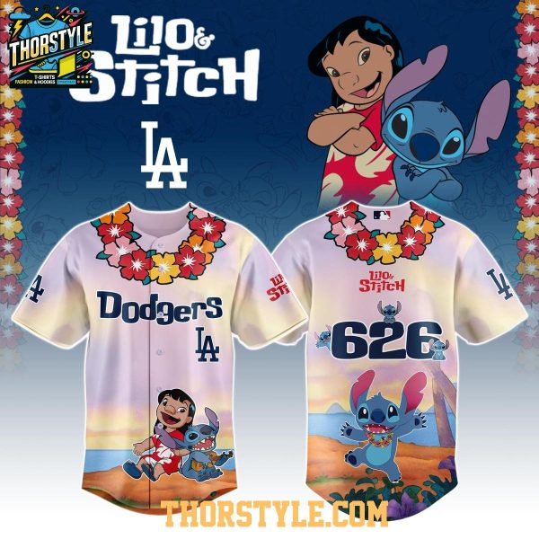 Los Angeles Dodgers 2025 Lilo & Stitch Forever Memories Baseball Jersey