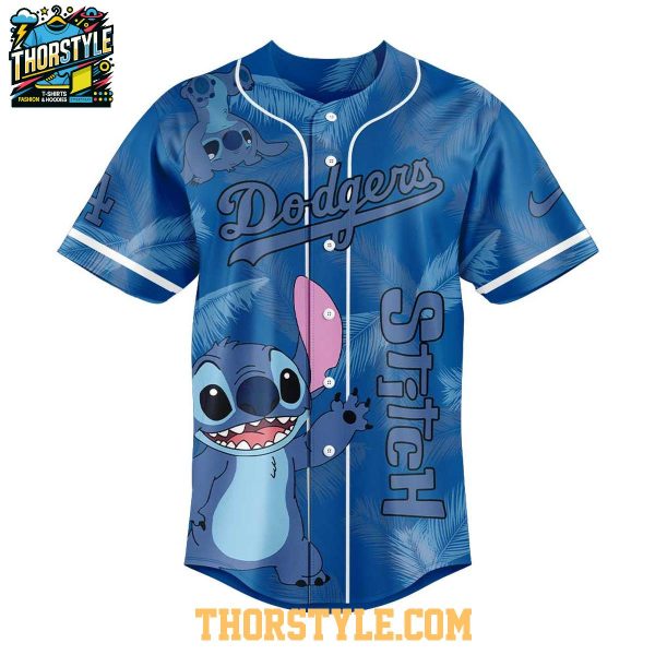Los Angeles Dodgers 2025 Lilo And Stitch Ohana Means Family Baseball Jersey