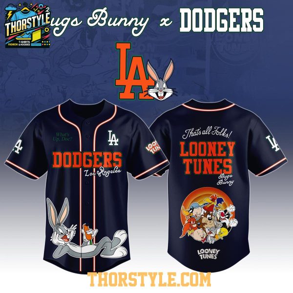 Los Angeles Dodgers Looney Tunes 2025 What’s Up Doc Baseball Jersey