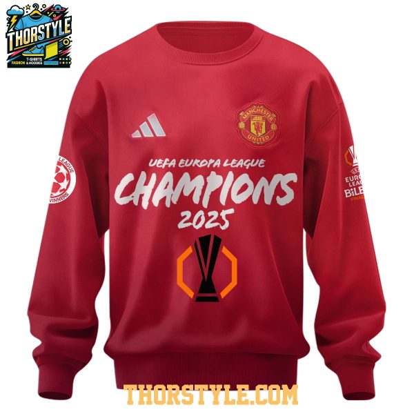 Manchester United Champions Europa League 2024-25 Red Devils Hoodie T-Shirt