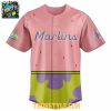 Miami Marlins 2025 SpongeBob Patrick Star Personalized Baseball Jersey