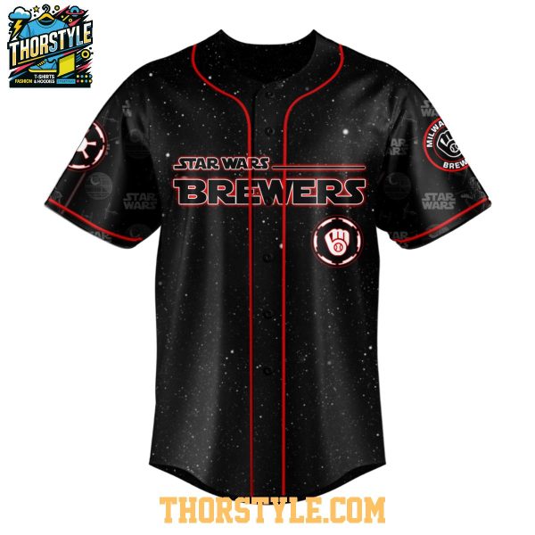 Milwaukee Brewers Star Wars Night Honor The Dark Side Baseball Jersey