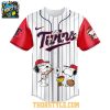 Minnesota Twins Snoopy Happy Fathers Day Peanuts 2025 Baseball Jersey