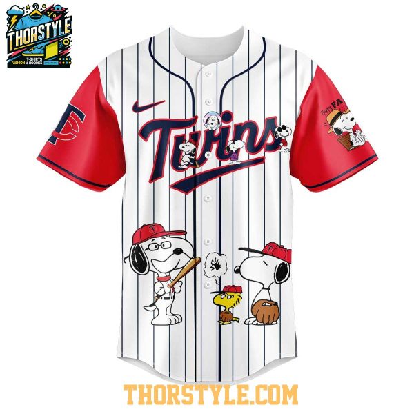 Minnesota Twins Snoopy Happy Father’s Day Peanuts 2025 Baseball Jersey