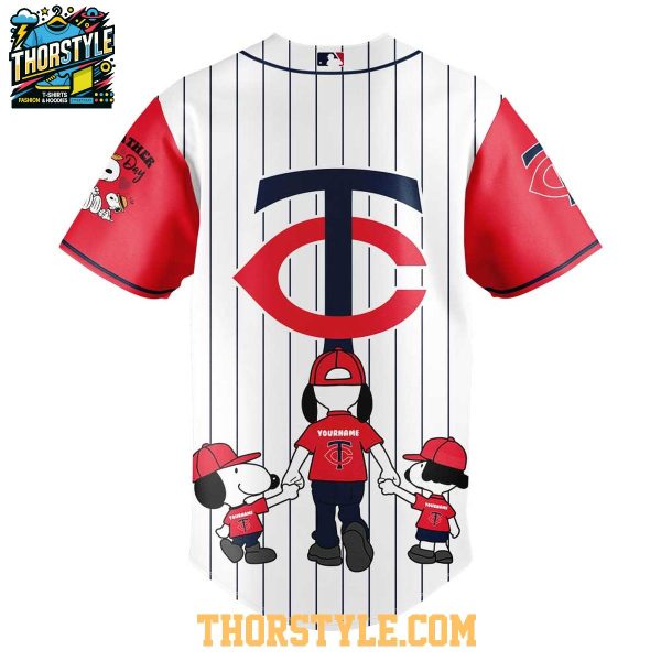 Minnesota Twins Snoopy Happy Father’s Day Peanuts 2025 Baseball Jersey