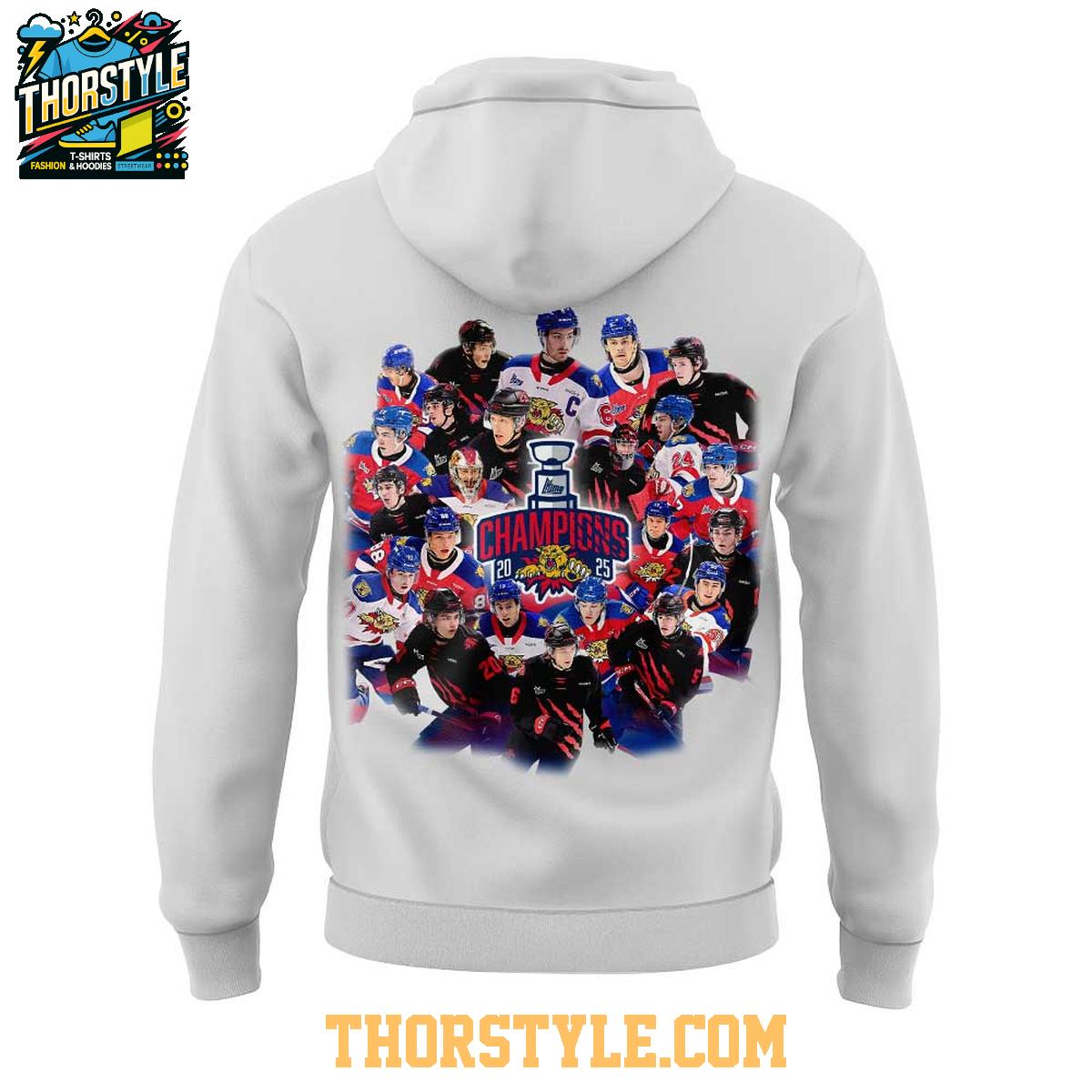 Moncton Wildcats QMJHL Champions 2025 Team Hoodie T-Shirt Moncton Wildcats QMJHL Champions 2025 Team Hoodie T-Shirt