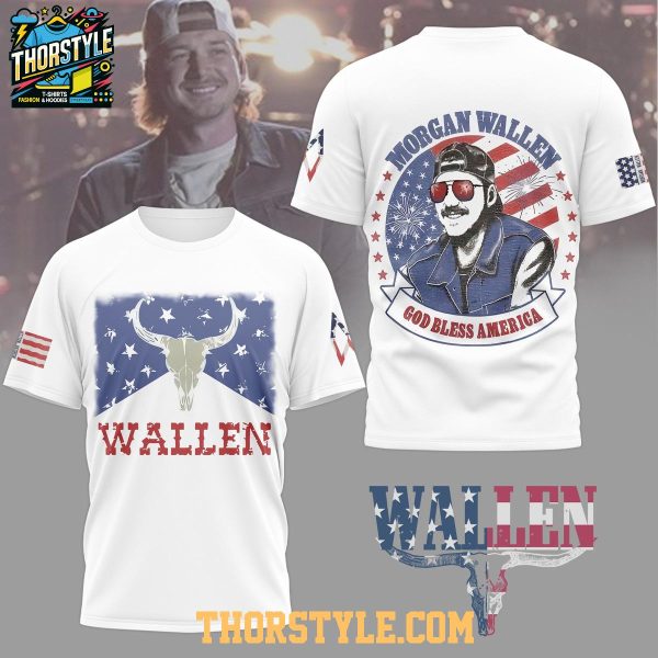 Morgan Wallen 2025 4th Of July God Bless America Hoodie T-Shirt
