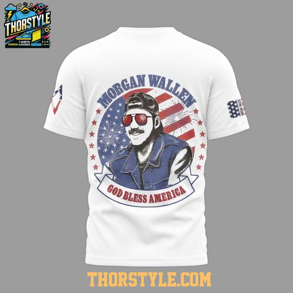 Morgan Wallen 2025 4th Of July God Bless America Hoodie T-Shirt