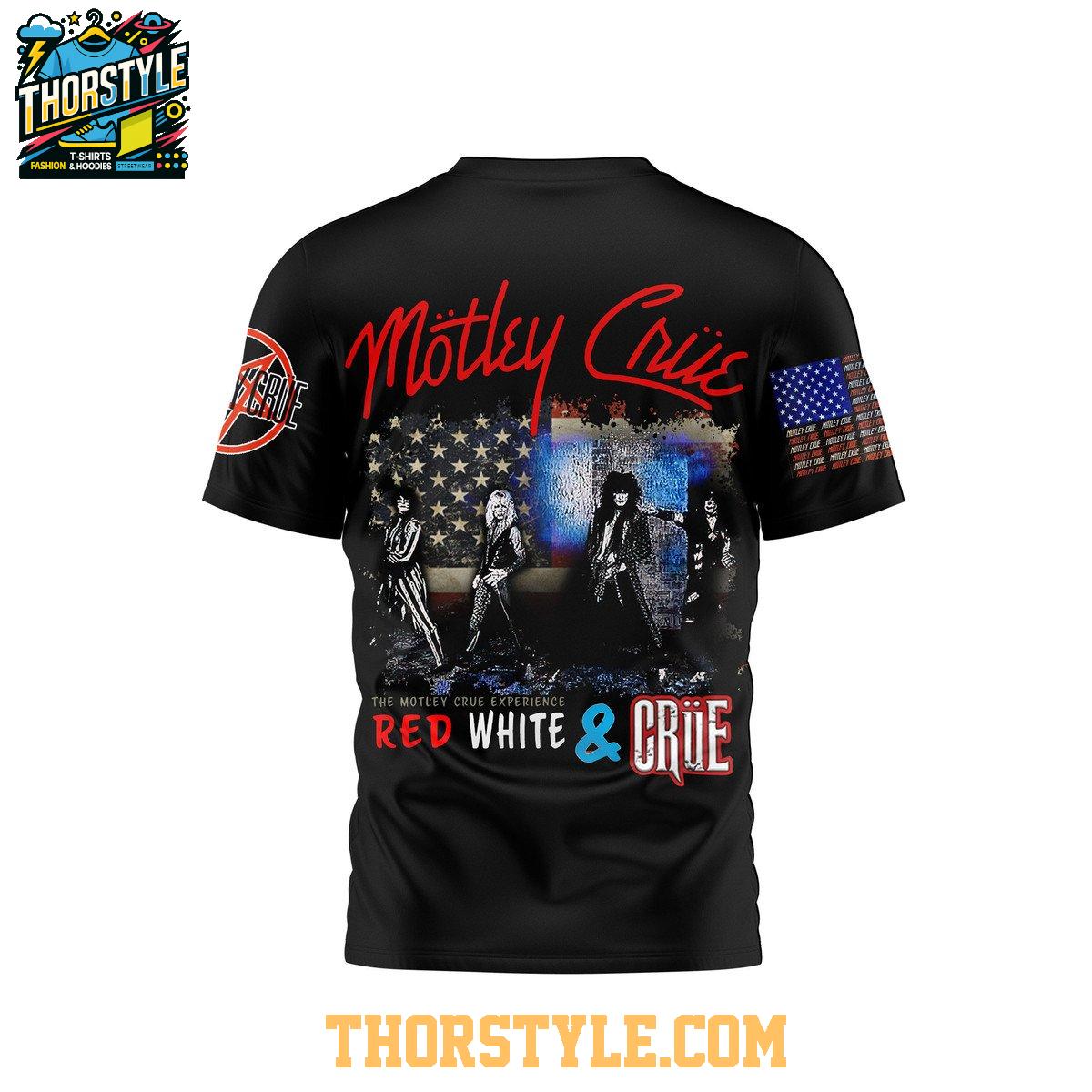 Motley Crue Red White And Crue 2025 4th Of July Hoodie T-Shirt Motley Crue Red White And Crue 2025 4th Of July Hoodie T-Shirt