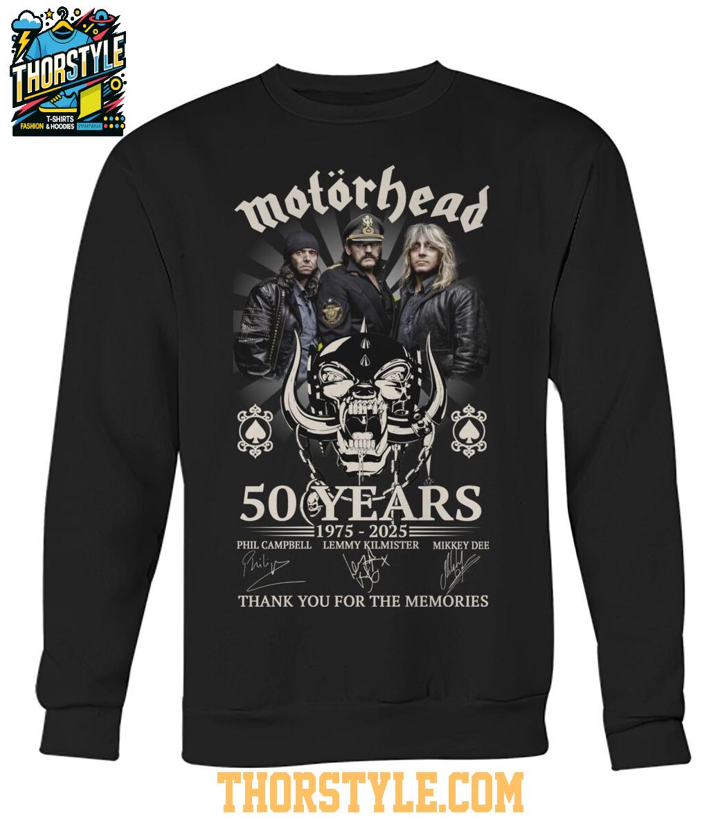 Motorhead 1975-2025 Thank You For The Memories Of 50 Years Tshirt Motorhead 1975-2025 Thank You For The Memories Of 50 Years Tshirt