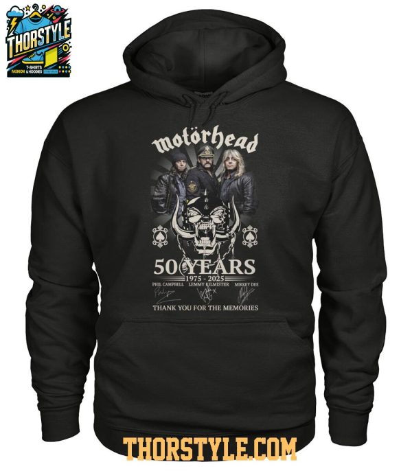 Motorhead 1975-2025 Thank You For The Memories Of 50 Years Tshirt