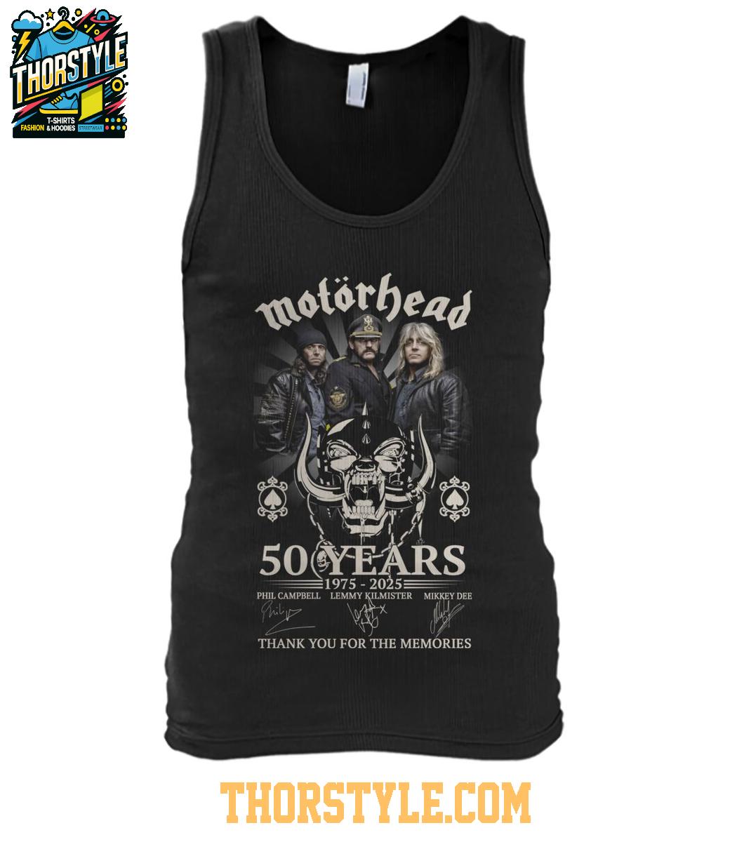 Motorhead 1975-2025 Thank You For The Memories Of 50 Years Tshirt Motorhead 1975-2025 Thank You For The Memories Of 50 Years Tshirt
