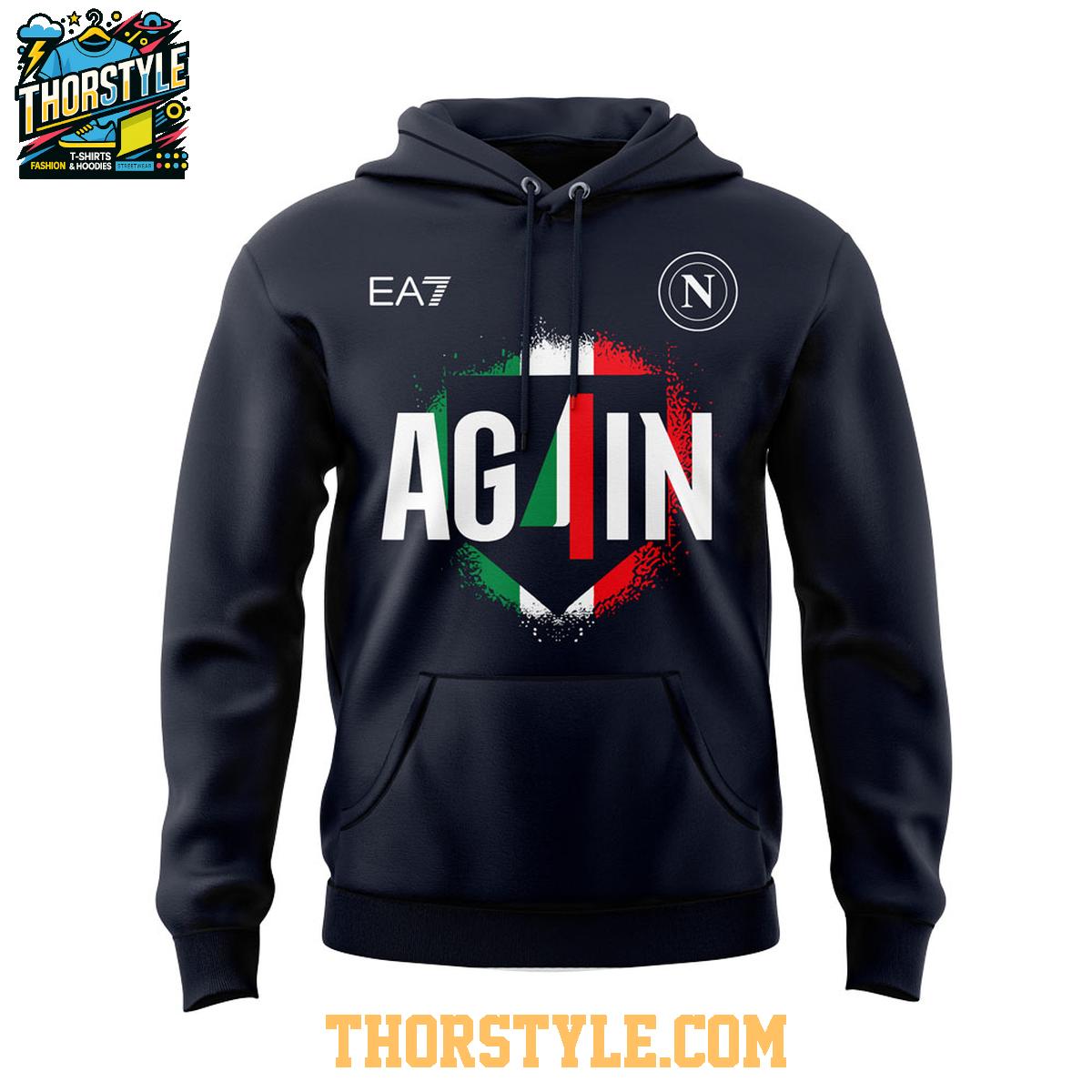 Napoli Campioni d’Italia Do It Again Champions 2024-2025 Hoodie T-Shirt Napoli Campioni d’Italia Do It Again Champions 2024-2025 Hoodie T-Shirt