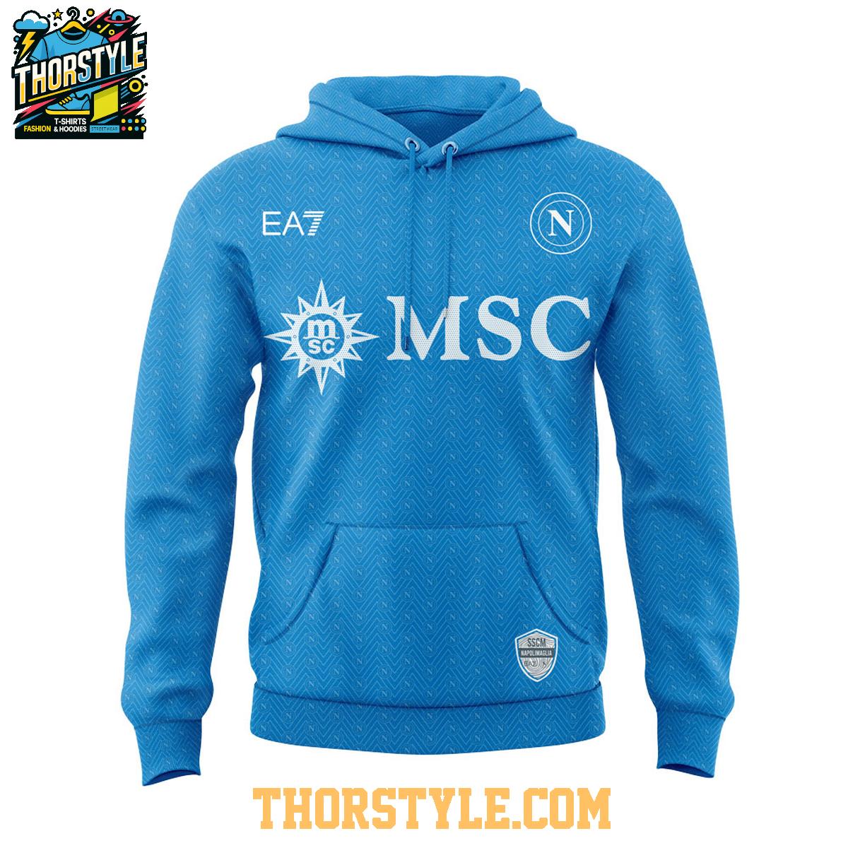 Napoli Campioni d’Italia Viva La Champions 2024-2025 Hoodie T-Shirt Napoli Campioni d’Italia Viva La Champions 2024-2025 Hoodie T-Shirt