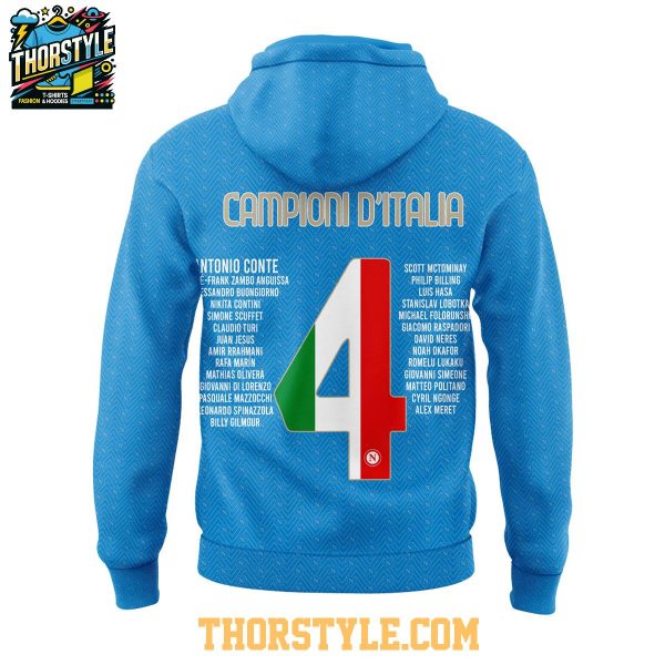 Napoli Campioni d’Italia Viva La Champions 2024-2025 Hoodie T-Shirt