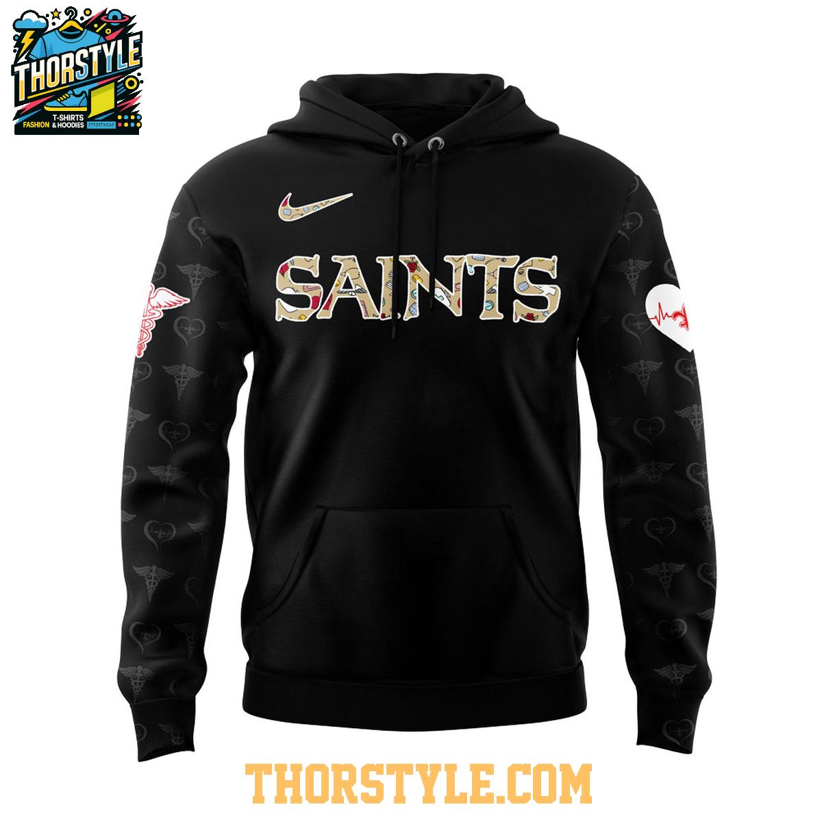 New Orleans Saints Nurses Appreciation 2025 Work Of Heart Hoodie T-Shirt New Orleans Saints Nurses Appreciation 2025 Work Of Heart Hoodie T-Shirt