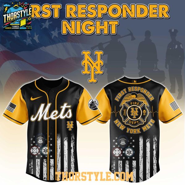 New York Mets MLB Fire Dept Honor 2025 First Responders Night Baseball Jersey