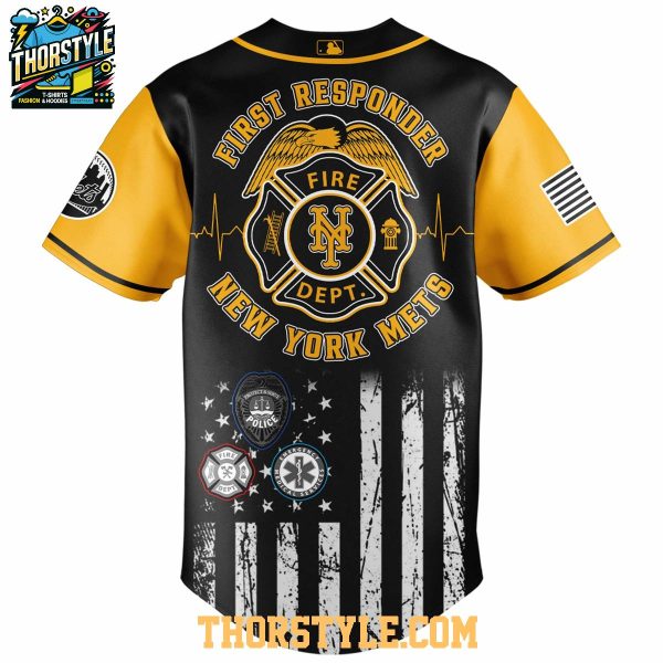 New York Mets MLB Fire Dept Honor 2025 First Responders Night Baseball Jersey