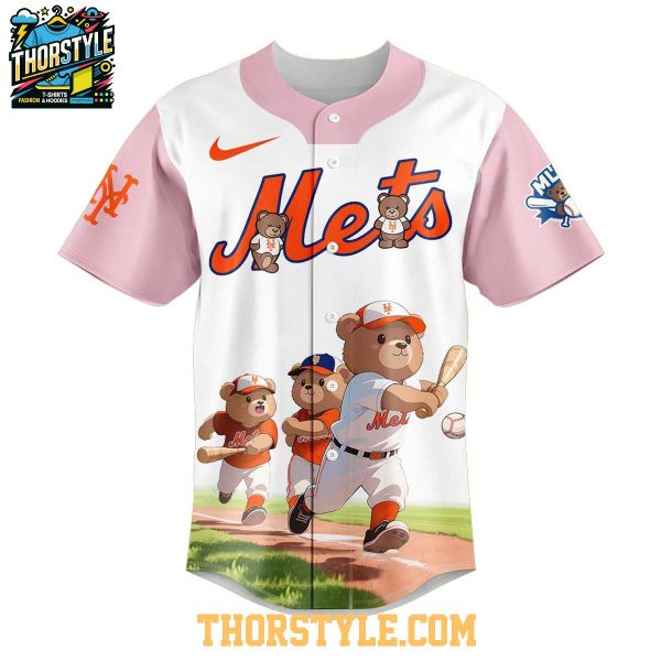 New York Mets Teddy Bear 2025 Dream Team MLB Baseball Jersey