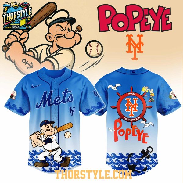 New York Mets The Sailor Man 2025 Celebration Baseball Jersey
