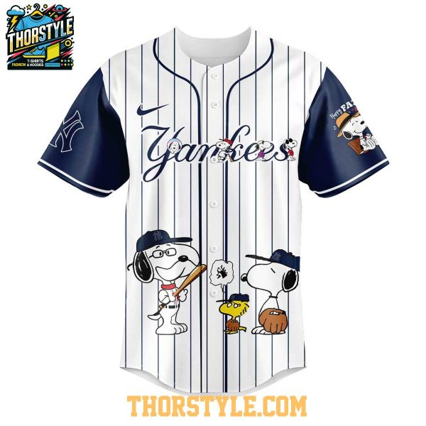New York Yankees Snoopy Happy Father’s Day Peanuts 2025 Baseball Jersey