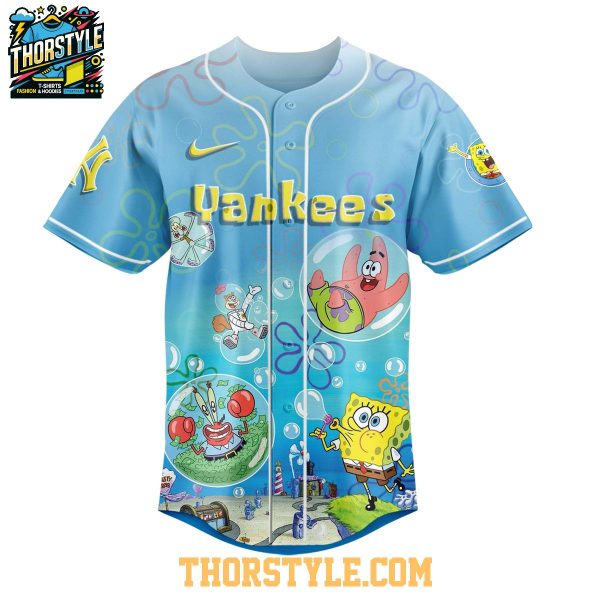 New York Yankees SpongeBob Squarepants 2025 Rainbow Baseball Jersey