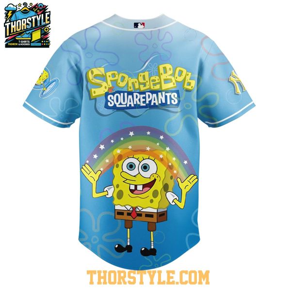 New York Yankees SpongeBob Squarepants 2025 Rainbow Baseball Jersey