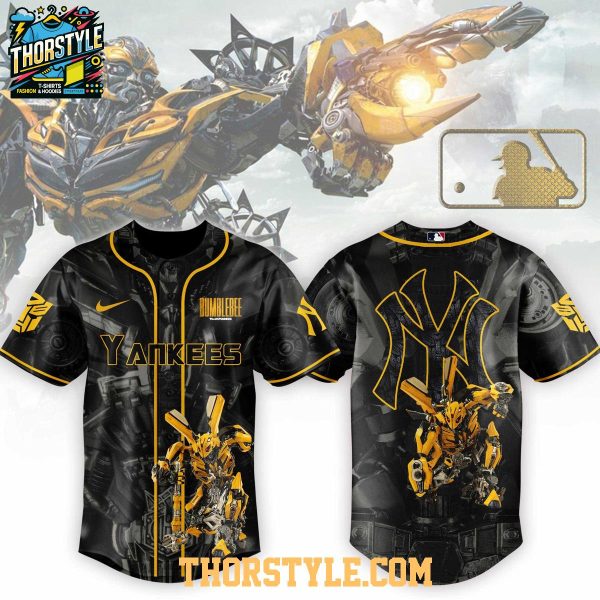 New York Yankees Transformers 2025 Autobot Bumblebee Baseball Jersey