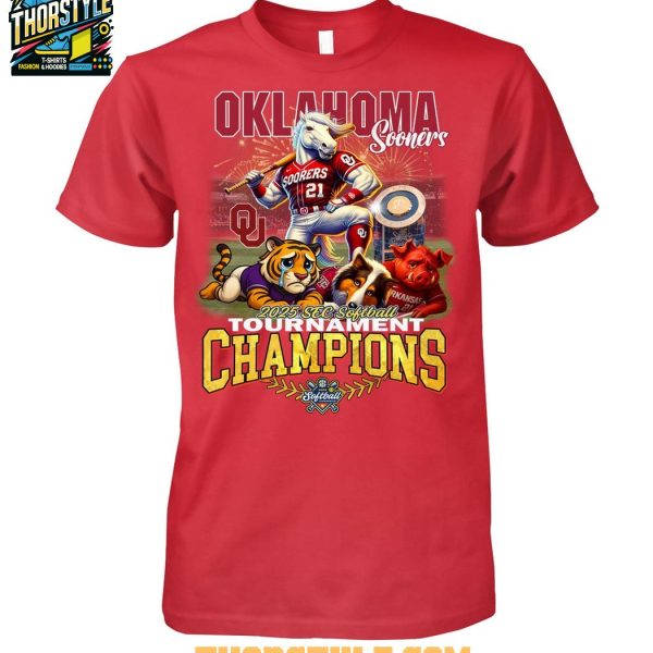 Oklahoma Sooners 2025 SEC Softball Tournament Champions T-Shirt