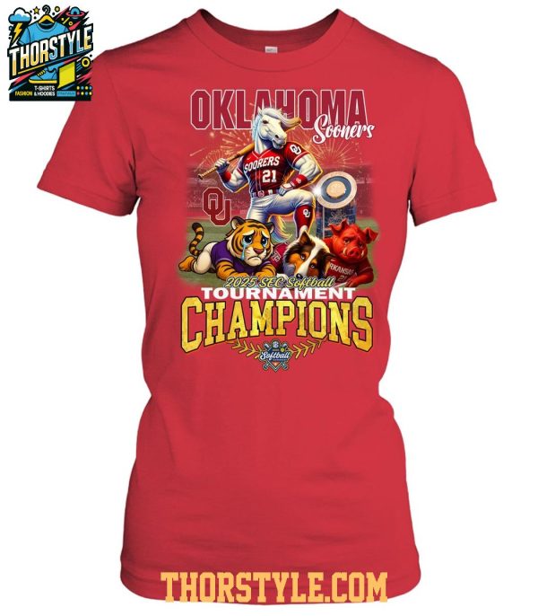 Oklahoma Sooners 2025 SEC Softball Tournament Champions T-Shirt