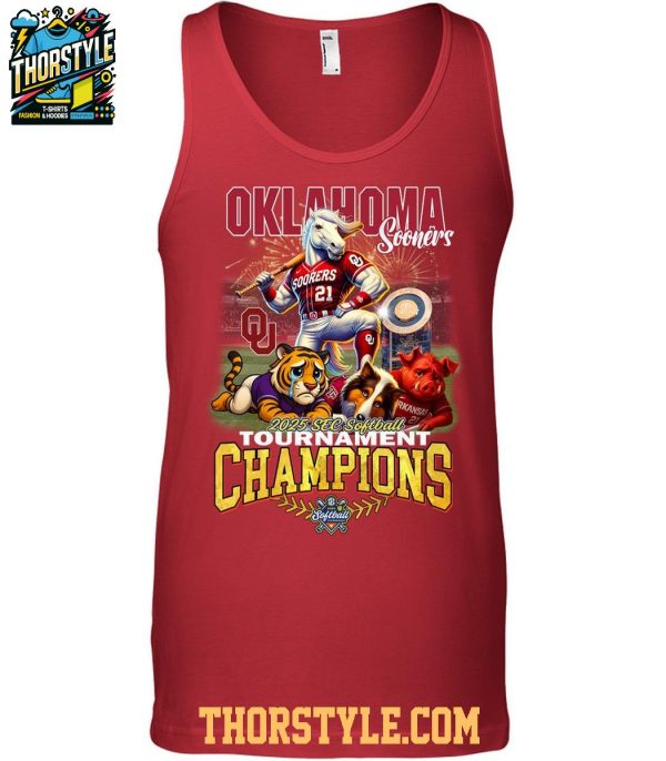 Oklahoma Sooners 2025 SEC Softball Tournament Champions T-Shirt