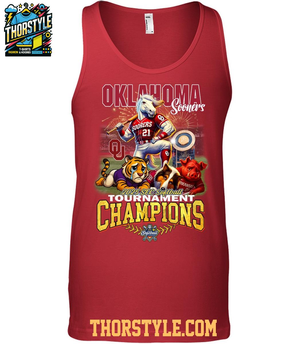 Oklahoma Sooners 2025 SEC Softball Tournament Champions T-Shirt Oklahoma Sooners 2025 SEC Softball Tournament Champions T-Shirt
