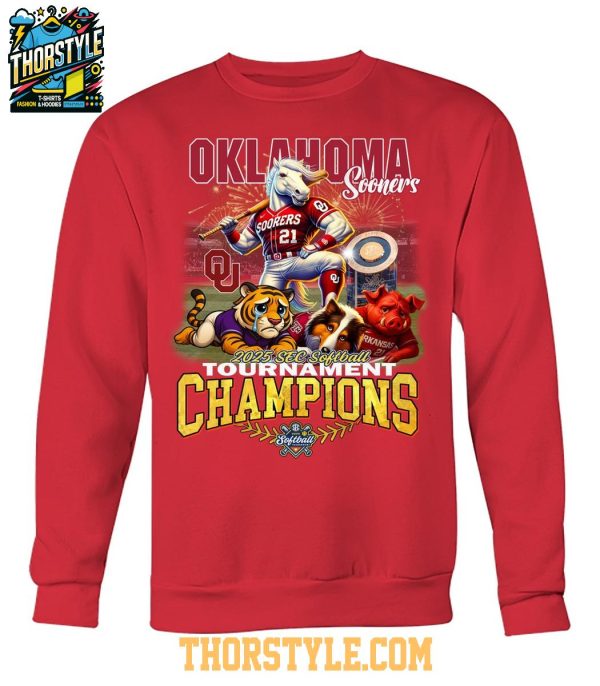 Oklahoma Sooners 2025 SEC Softball Tournament Champions T-Shirt