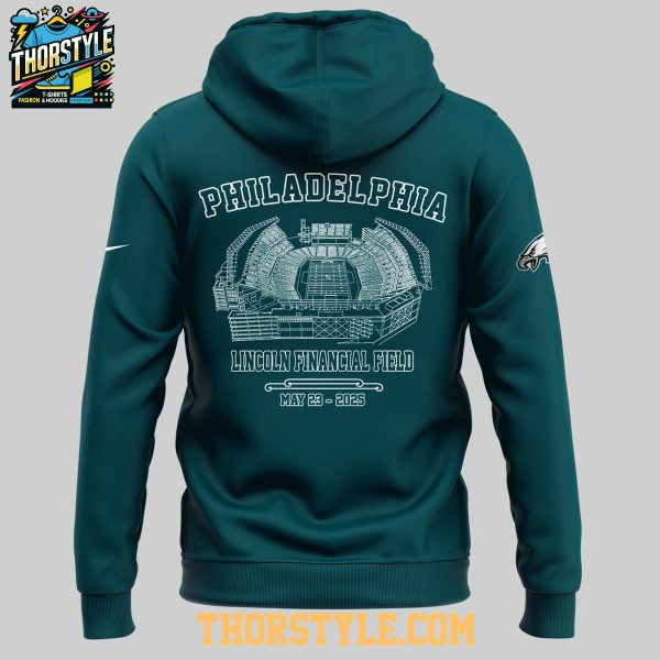 Philadelphia Eagles M72 World Tour 2025 Lincoln Financial Field Hoodie T-Shirt