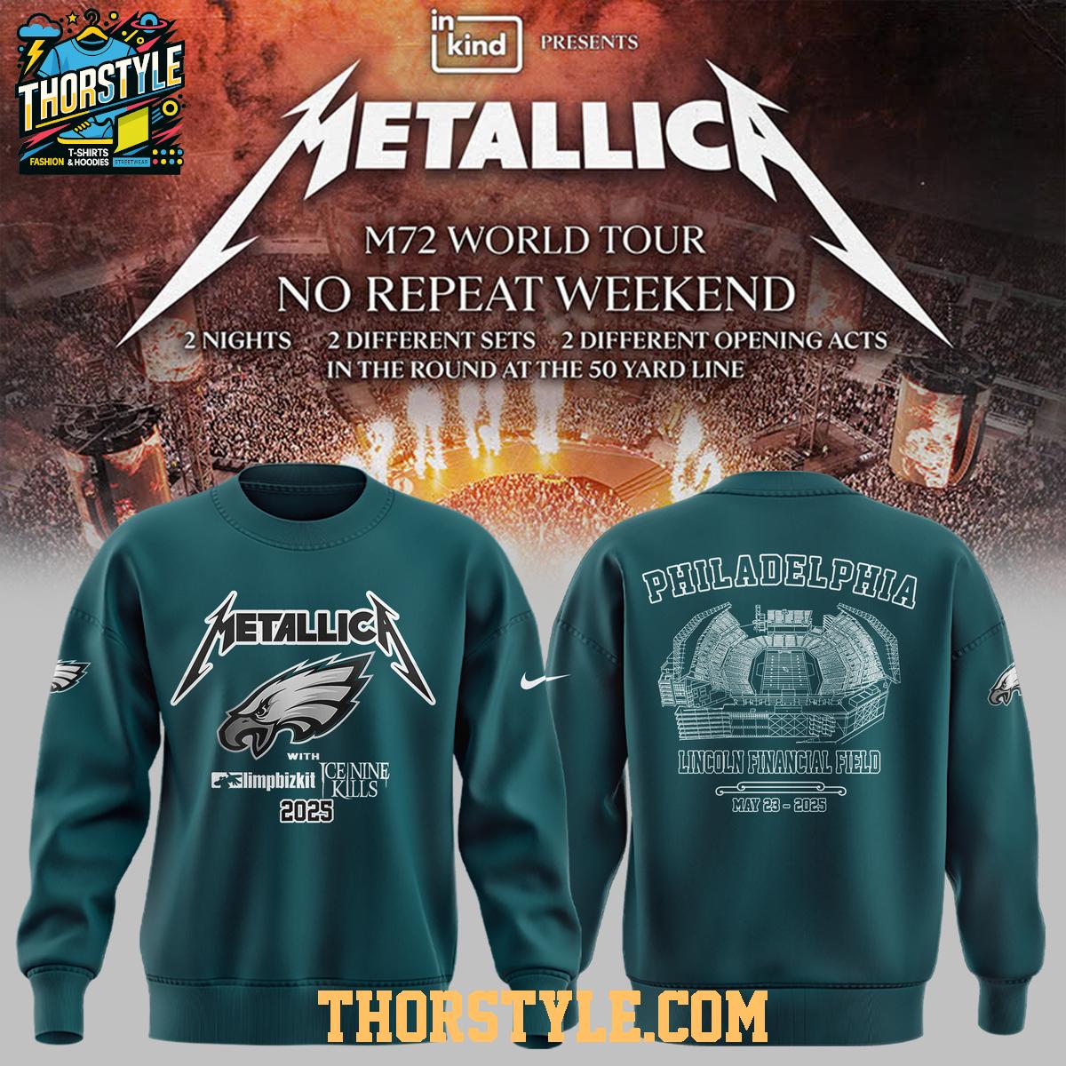 Philadelphia Eagles M72 World Tour 2025 Lincoln Financial Field Hoodie T-Shirt Philadelphia Eagles M72 World Tour 2025 Lincoln Financial Field Hoodie T-Shirt